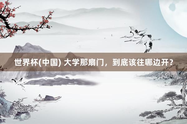 世界杯(中国) 大学那扇门,到底该往哪边开?