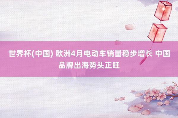 世界杯(中国) 欧洲4月电动车销量稳步增长 中国品牌出海势头正旺