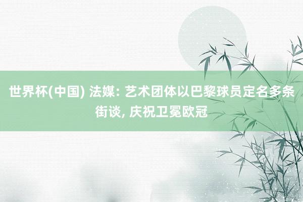 世界杯(中国) 法媒: 艺术团体以巴黎球员定名多条街谈， 庆祝卫冕欧冠