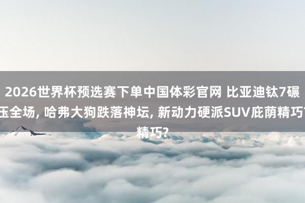 2026世界杯预选赛下单中国体彩官网 比亚迪钛7碾压全场, 哈弗大狗跌落神坛, 新动力硬派SUV庇荫精巧?