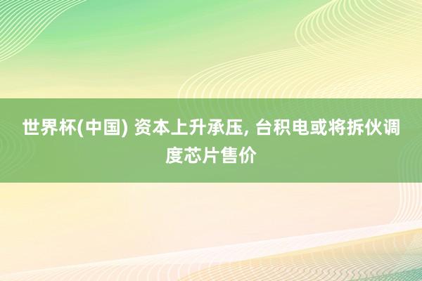 世界杯(中国) 资本上升承压， 台积电或将拆伙调度芯片售价